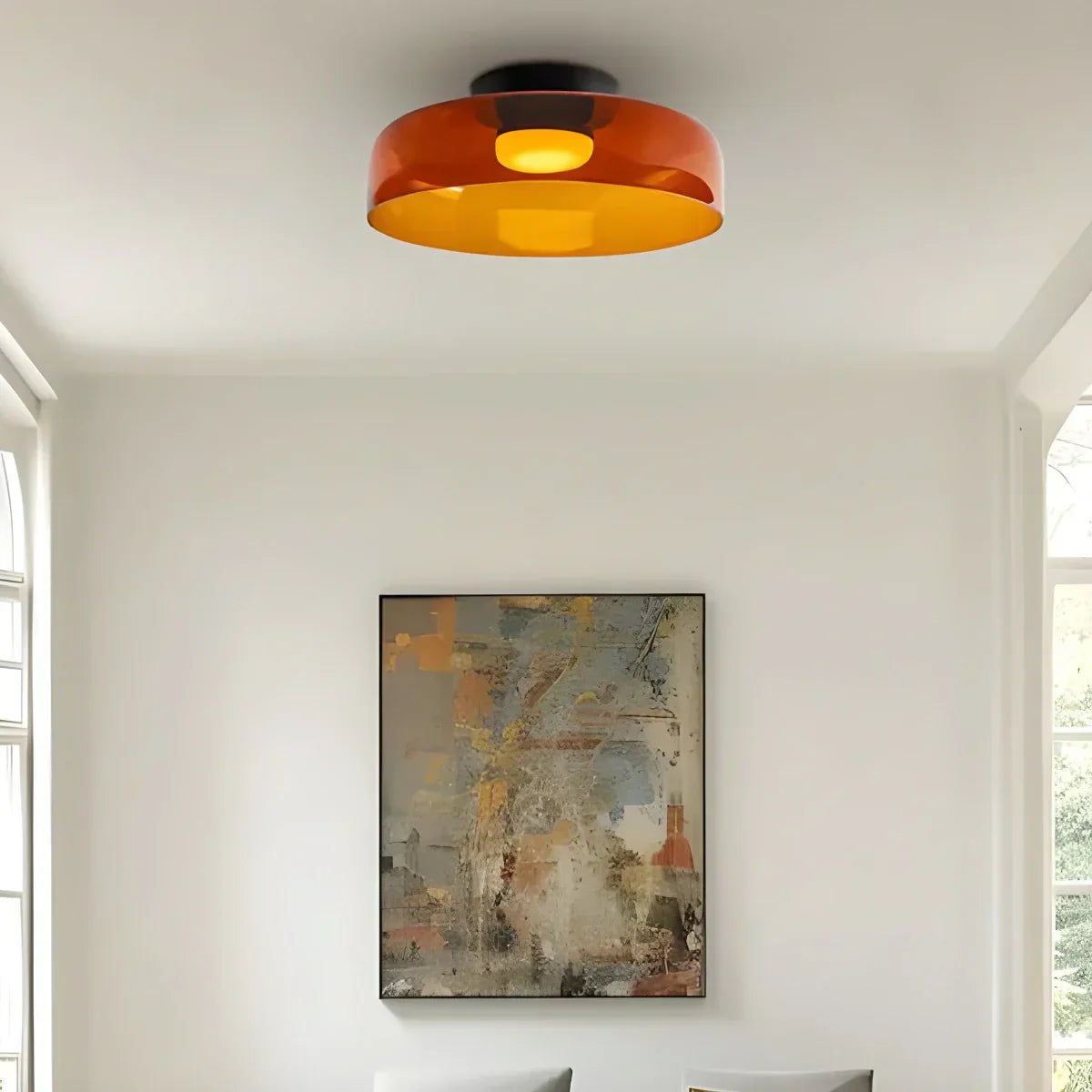Colored Glass Ceiling Light for Bedroom ByMagi