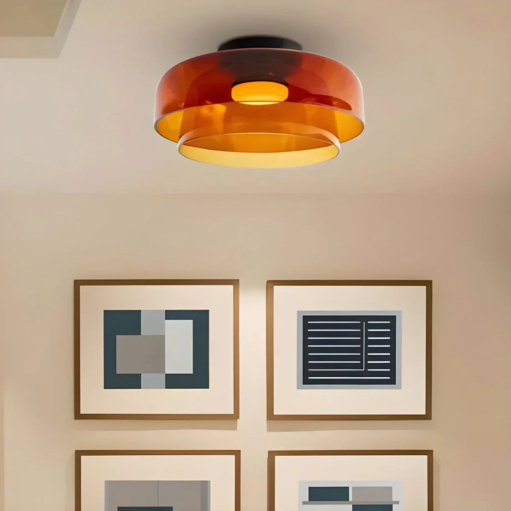Colored Glass Ceiling Light for Bedroom ByMagi