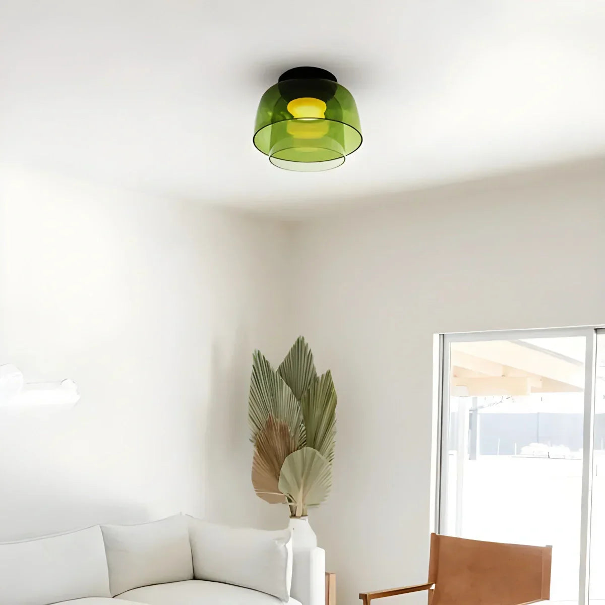 Colored Glass Ceiling Light for Bedroom ByMagi