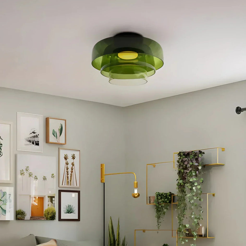 Colored Glass Ceiling Light for Bedroom ByMagi