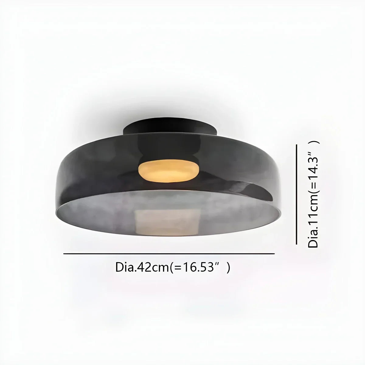 Colored Glass Ceiling Light for Bedroom ByMagi