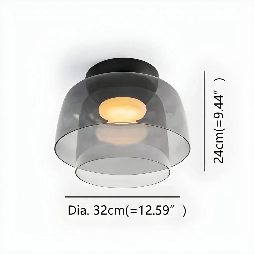 Colored Glass Ceiling Light for Bedroom ByMagi