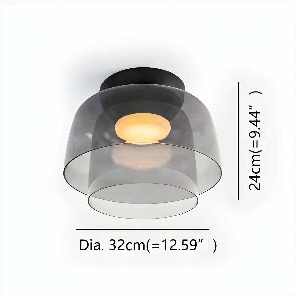 Colored Glass Ceiling Light for Bedroom ByMagi