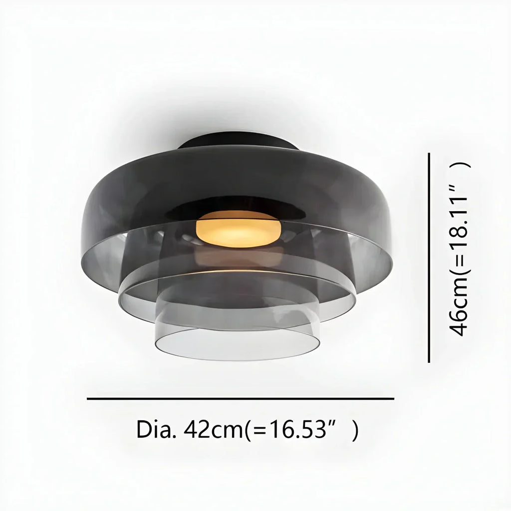 Colored Glass Ceiling Light for Bedroom ByMagi