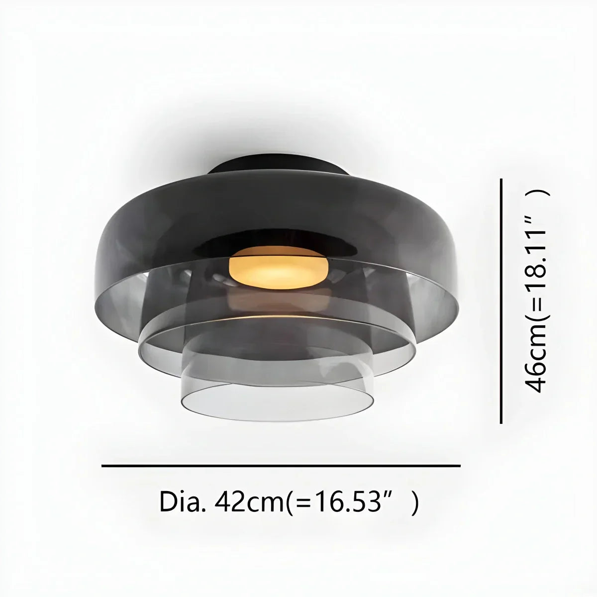 Colored Glass Ceiling Light for Bedroom ByMagi