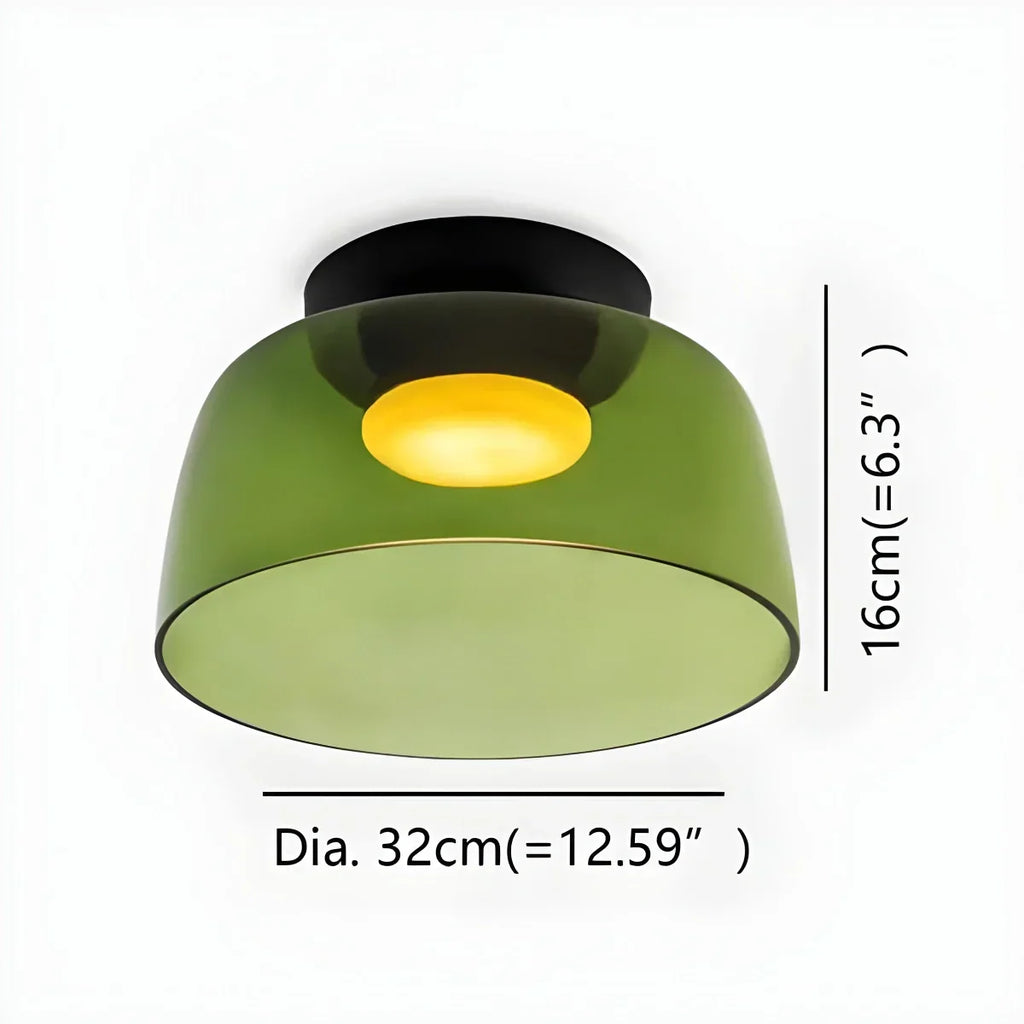 Colored Glass Ceiling Light for Bedroom ByMagi