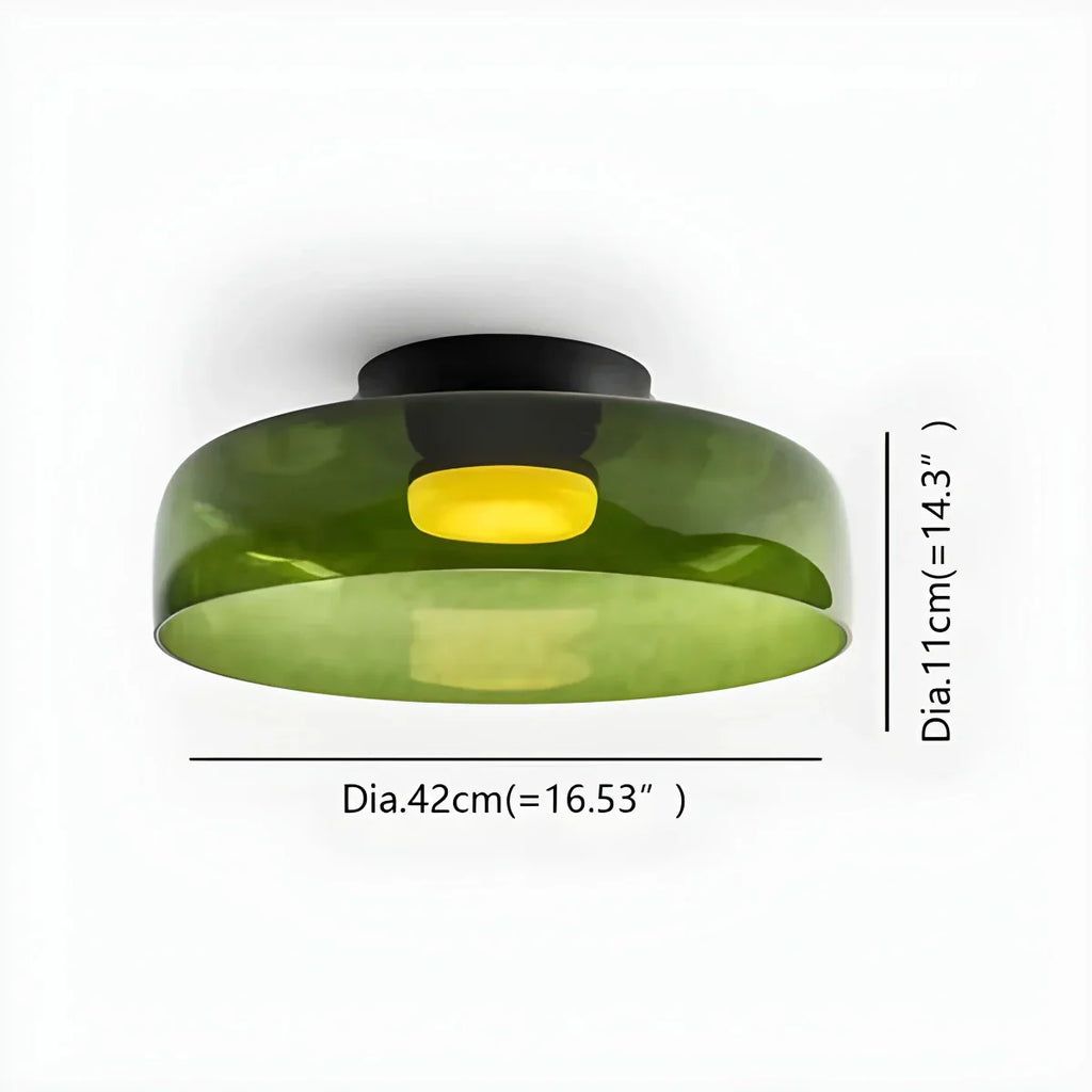 Colored Glass Ceiling Light for Bedroom ByMagi