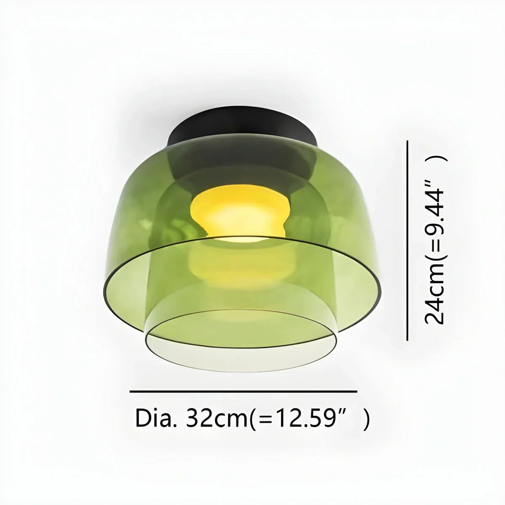 Colored Glass Ceiling Light for Bedroom ByMagi