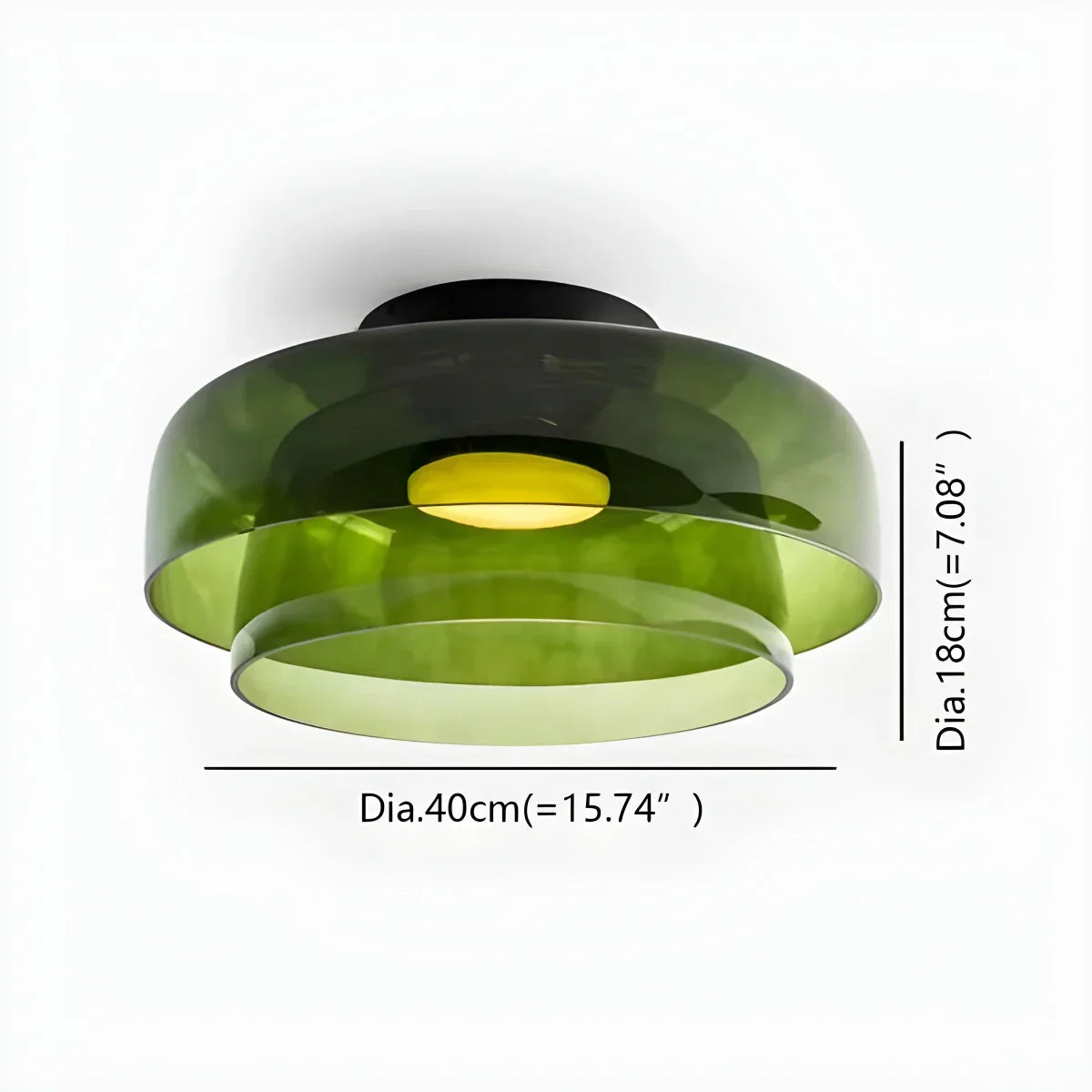 Colored Glass Ceiling Light for Bedroom ByMagi