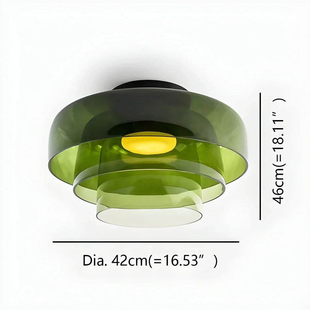 Colored Glass Ceiling Light for Bedroom ByMagi
