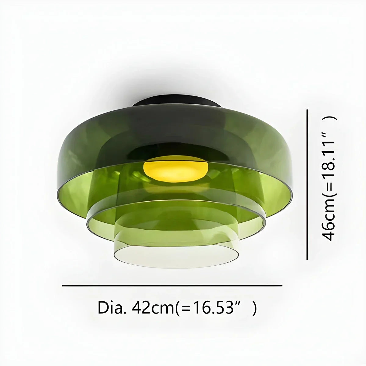 Colored Glass Ceiling Light for Bedroom ByMagi