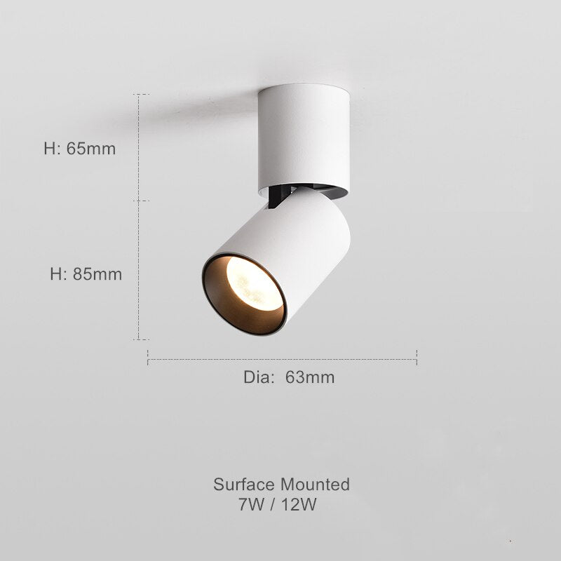 Round Adjustable Surface-Mount Downlight ByMagi