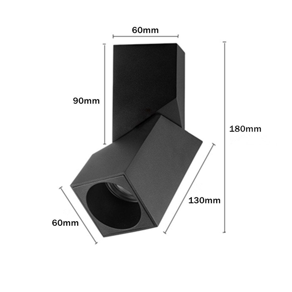 Square Adjustable Surface Mounted Downlight Fixture