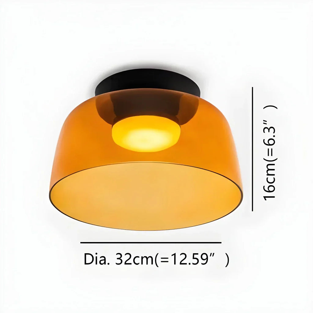 Colored Glass Ceiling Light for Bedroom ByMagi