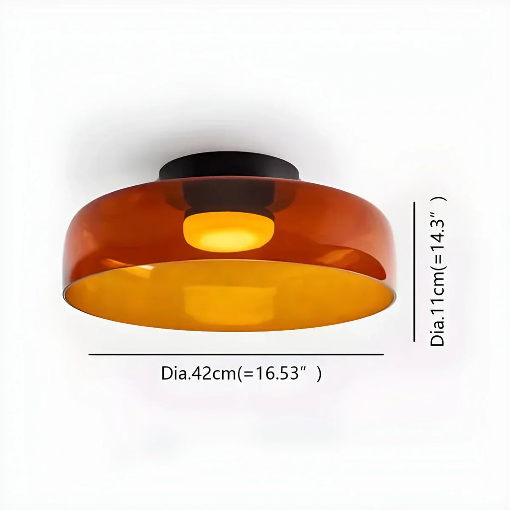 Colored Glass Ceiling Light for Bedroom ByMagi
