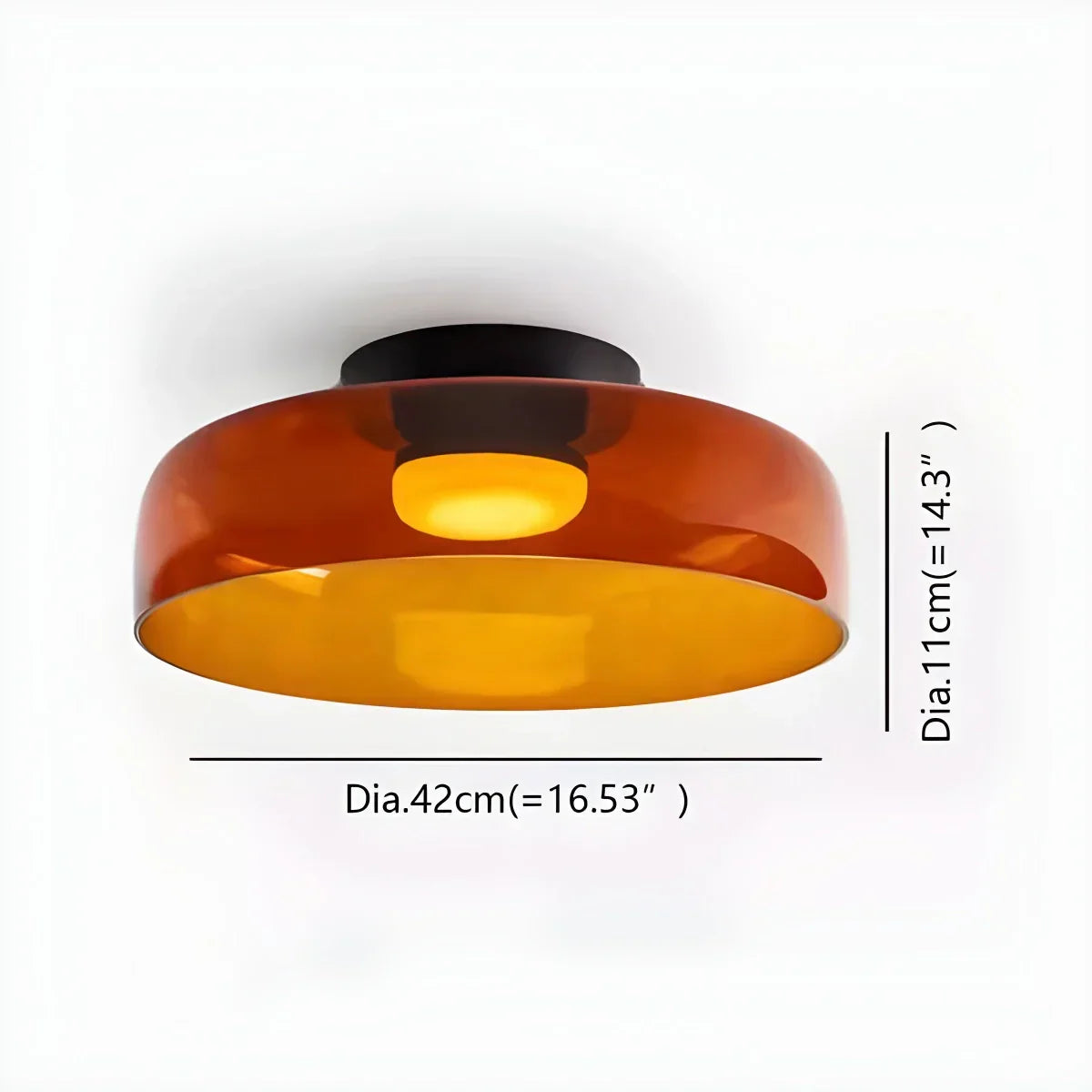 Colored Glass Ceiling Light for Bedroom ByMagi
