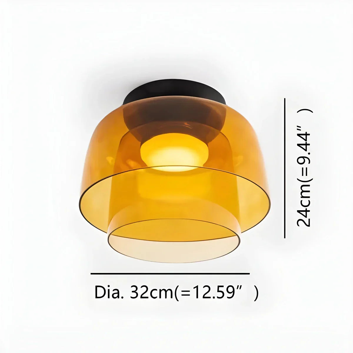 Colored Glass Ceiling Light for Bedroom ByMagi