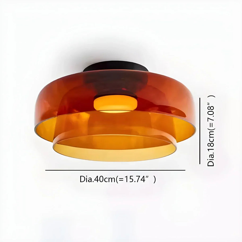 Colored Glass Ceiling Light for Bedroom ByMagi