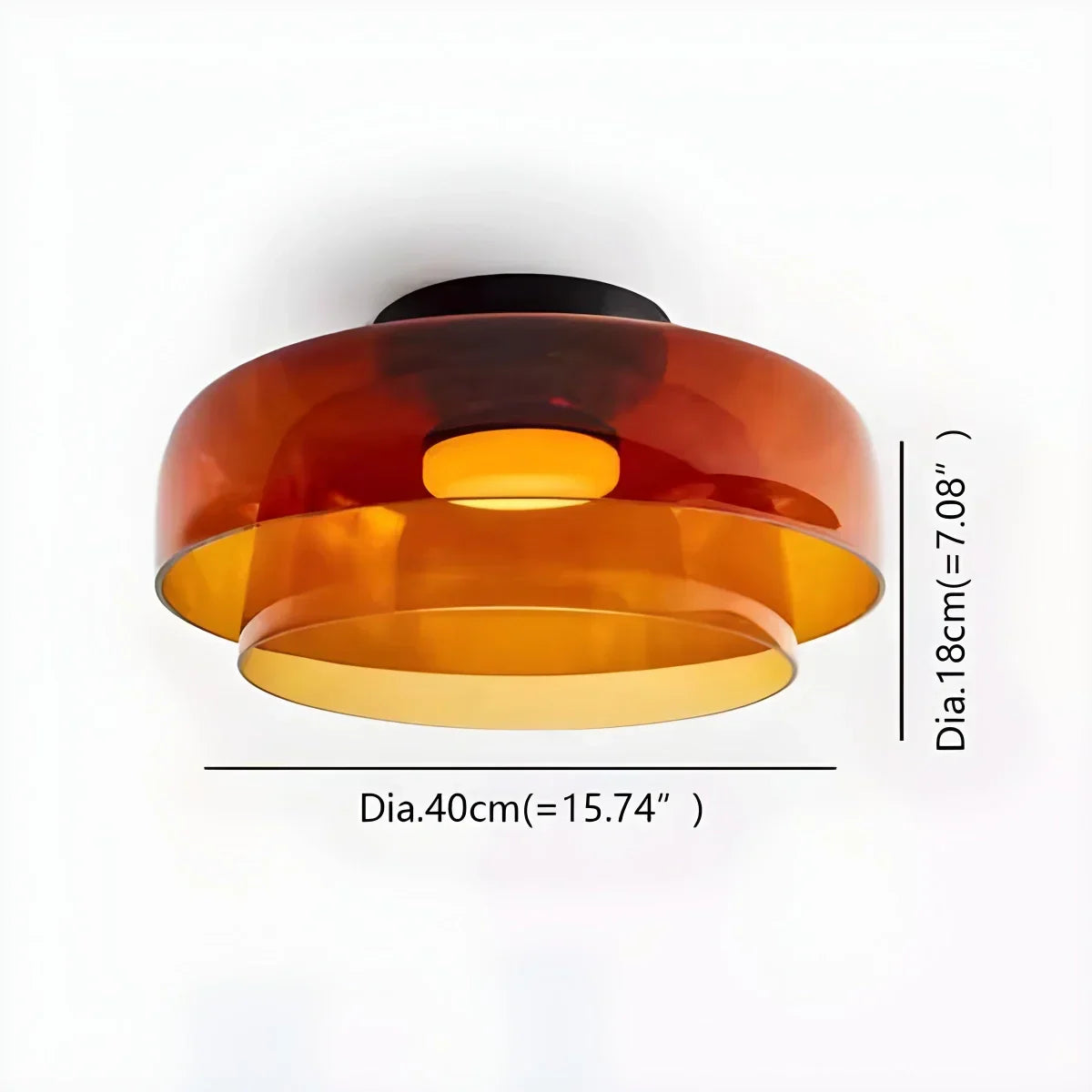 Colored Glass Ceiling Light for Bedroom ByMagi