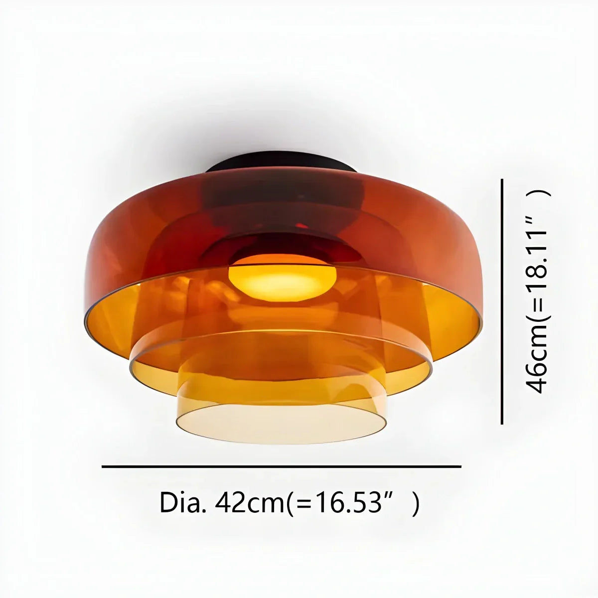 Colored Glass Ceiling Light for Bedroom ByMagi